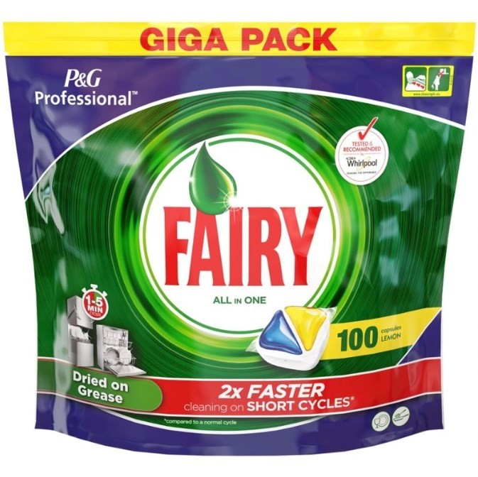 Fairy Gel Active with Lemon Tablets - 1 x 100 Tablets