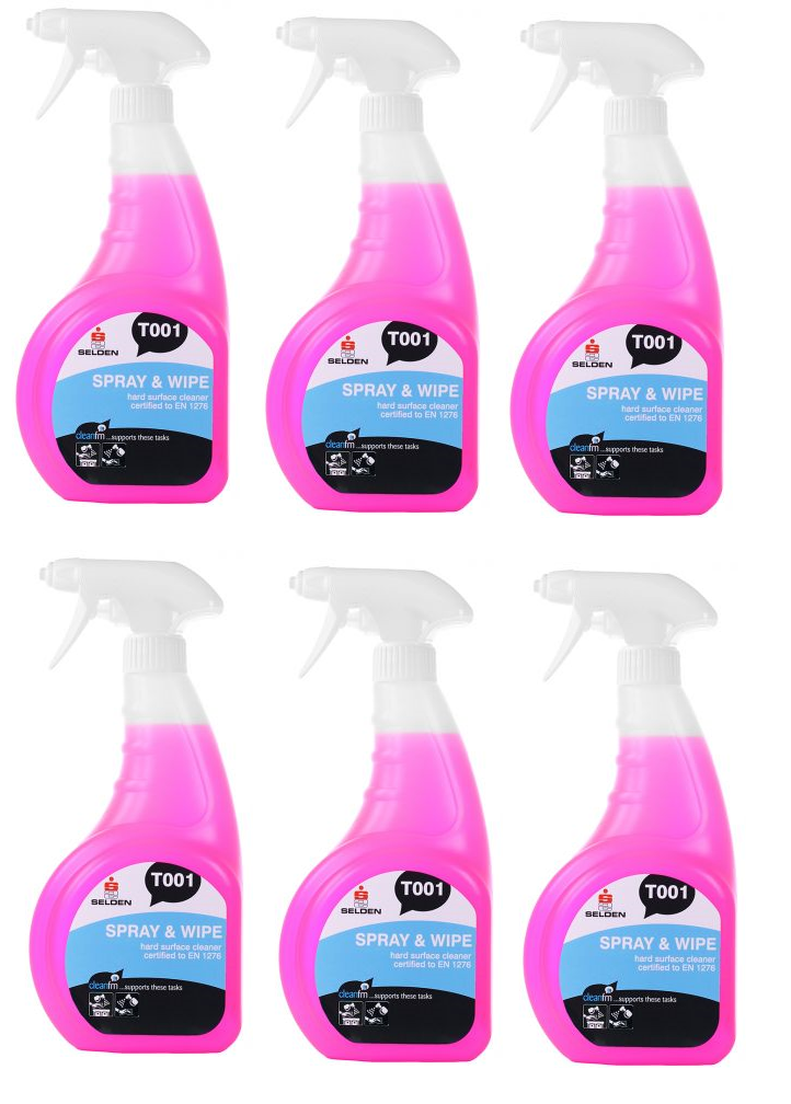 Selden Spray & Wipe Bactericidal Cleaner - 6 x 750ml