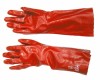 Red PVC Coated Gauntlet Gloves - Pair